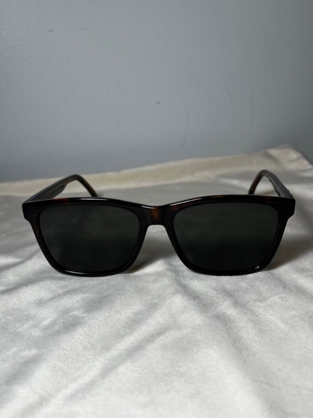 Saint Laurent SL318 002 Havana Square Sunglasses Grey Gradient